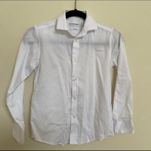 Calvin Klein Sateen White Dress Shirt Size 10